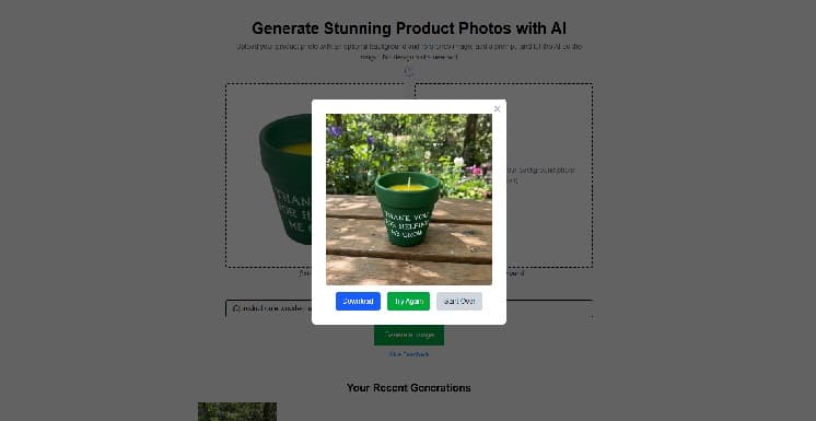 Project AI Product Photo Generator